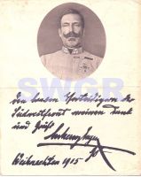 Erzherzog Eugen, Kommandant der Südwestfront, Weihnachtsgrüße 1915